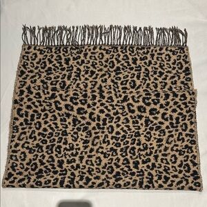 Banana Republic Black and Tan Animal Print Scarf